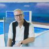 "Poolside," 2015
<br>
Oil & digital collage on canvas, 60 x 40 inches
<br>
<br>
Gary Burton (b.1943) is a legendary jazz vibraphonist, composer and jazz educator. 